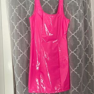 Super cute bright pink Barbie mini dress size small